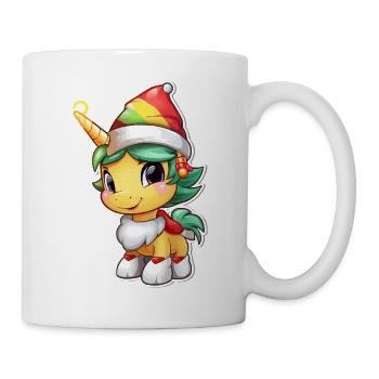 Winterzauber Pony mit Weihnachtsmütze - Tasse - Weiß - Rechts