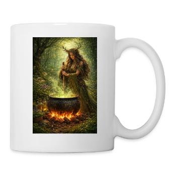 Femme druide - Mug blanc - blanc - Droite