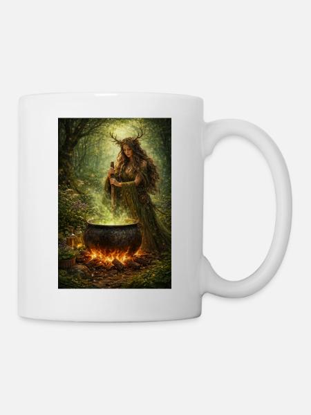 Femme druide - Mug blanc - blanc