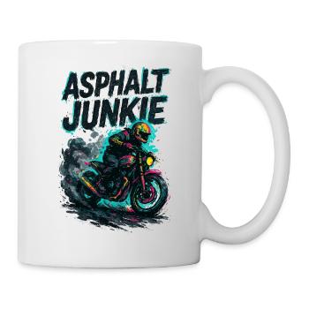 Asphalt Junkie – Motorrad - Tasse - Weiß - Rechts
