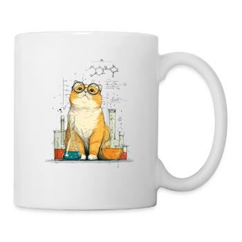 Chat chimique au laboratoire - Mug blanc - blanc - Droite