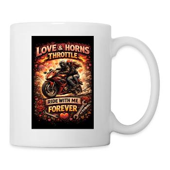 Love & Motorcycle: Ride Forever - Mug - white - Right
