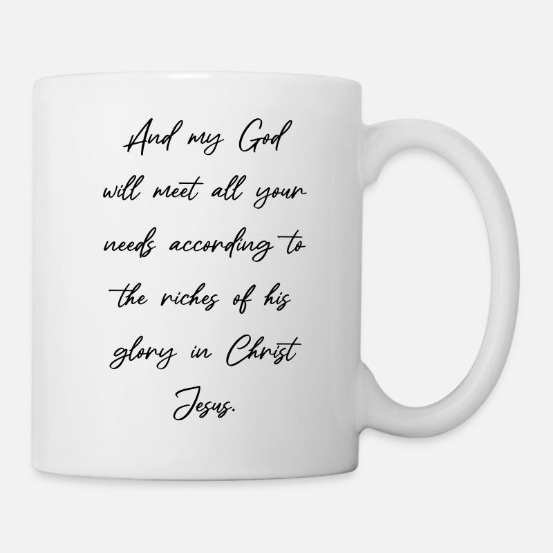 Philippians 4:19 Bible Verses Proverbs Christian - Mug - white