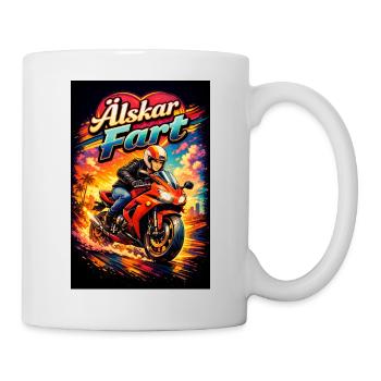 J’adore la vitesse - Mug blanc - blanc - Droite