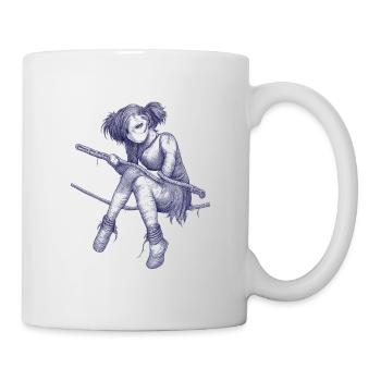 Rope acrobat in dreadpunk - Mug - white - Right