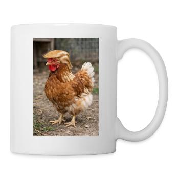 Poulet aux cheveux rétro - Mug blanc - blanc - Droite