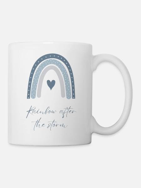 Arc-en-ciel après la tempête – Espoir et amour - Mug blanc - blanc