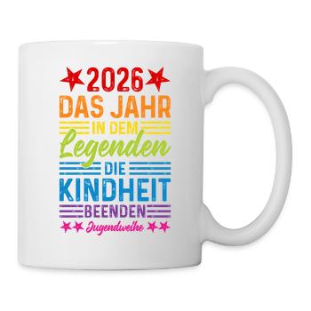 2026 Das Jahr in dem Legenden die Kindheit beenden - Tasse - Weiß - Rechts