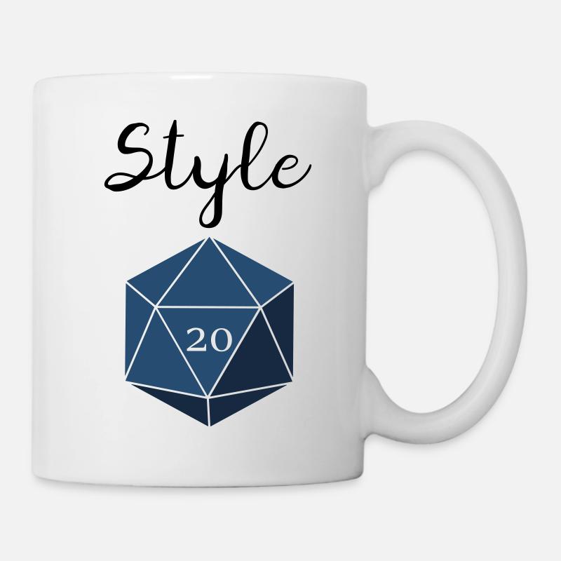 Contrôle de style d20 - Mug blanc - blanc