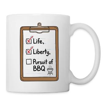 Life Liberty BBQ Checklist - Mug - white - Right