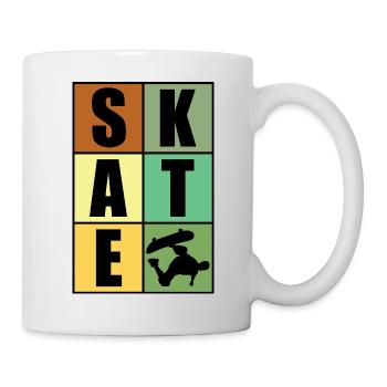 skate skateboard - Mug blanc - blanc - Droite