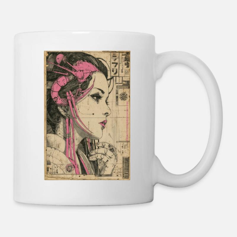 Neon-Circuit-Erbin - Tasse - Weiß