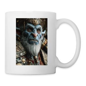 Orkkönig in kunstvoller Rüstung - Tasse - Weiß - Rechts