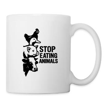 Animal silhouette with font accent - Mug - white - Right
