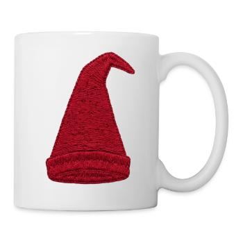 Gnome hat in embroidered look (printed) - Mug - white - Right
