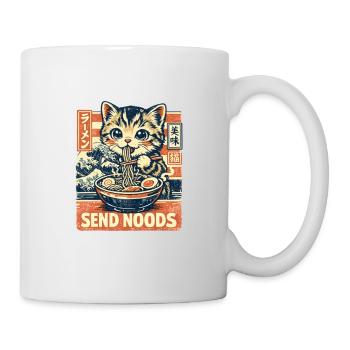 Chats, Ramen Nouilles, Anime japonais - Mug blanc - blanc - Droite