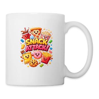 Snack Attack! Colorful snack heroes - Mug - white - Right
