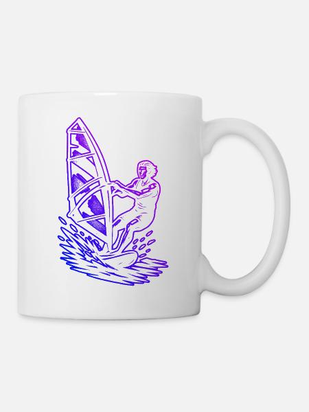 Windsurfing Grafik für Windsurf - Tasse - Weiß