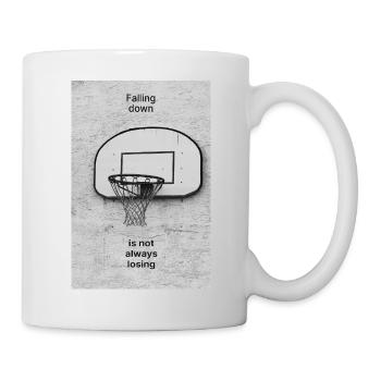 Falling Down Is Not Always Losing – Poster - Tasse - Weiß - Rechts
