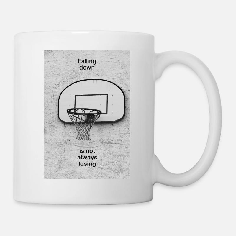 Falling Down Is Not Always Losing – Poster - Tasse - Weiß
