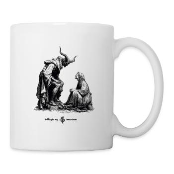 Dämonen Silhouette - Tasse - Weiß - Rechts