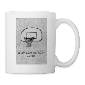 Missed Shots Still Count as Tries - Mug - white - Right