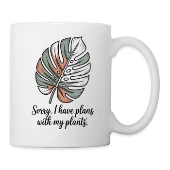 Parent plante drôle - Jardin botanique Monstera - Mug blanc - blanc - Droite