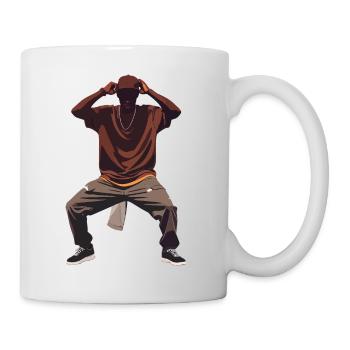 Hip Hop Dance Pose Streetwear Look Dancing Motif - Mug - white - Right