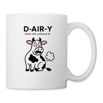D-Air-Y – Lait frais, air pollué - Vache - Mug blanc - blanc - Droite