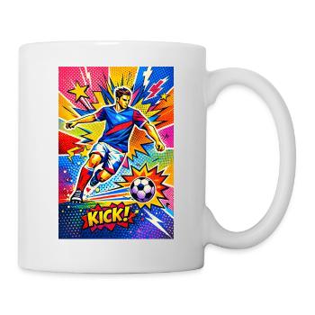 Explosion du football pop art - Mug blanc - blanc - Droite