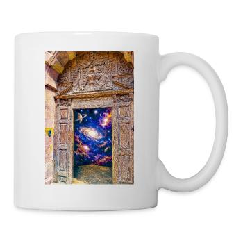 Space Gate Cosmic Portal Door - Mug - white - Right