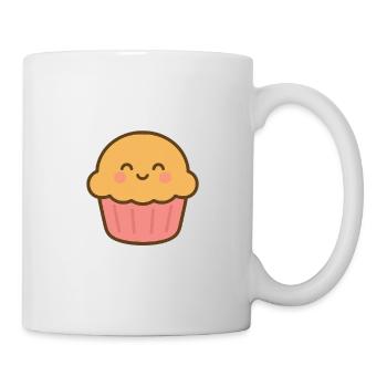 Pastel Smiling Kawaii Cupcake - Tasse - Weiß - Rechts