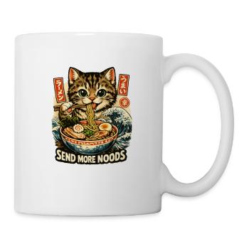 Ramen Noodles Cat Lover Retro Kawaii Cats - Mug - white - Right