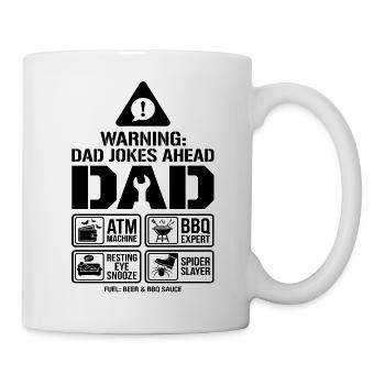 Warning Dad Jokes Ahead Father - Mug - white - Right