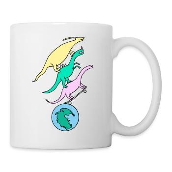 Skater_Dinos - Tasse - Weiß - Rechts
