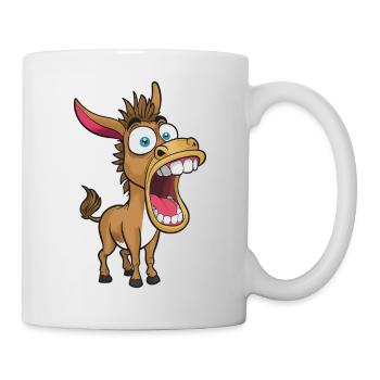 Wild donkey with a giant maw - Mug - white - Right