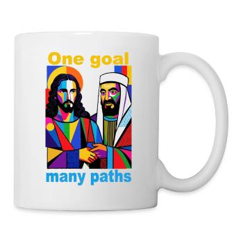 One Goal Many Paths Pop Art Duo - Tasse - Weiß - Rechts