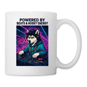 Husky DJ – Streetwear urbain avec Beats Energy - Mug blanc - blanc - Droite