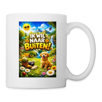 Outdoor adventure with Pup - Mug - white - Right