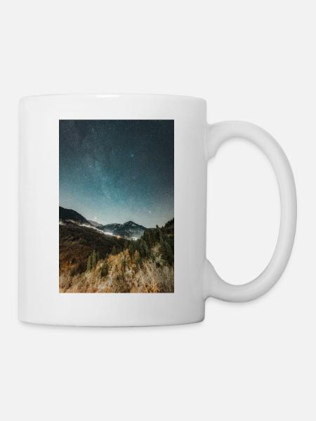 La Voie lactée au-dessus des montagnes Agrafa - Mug blanc - blanc