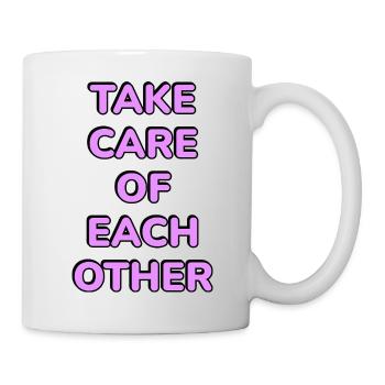 Passt aufeinander auf - Tasse - Weiß - Rechts