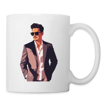 Gentleman Noir Powerlook Urban casual Style - Tasse - Weiß - Rechts