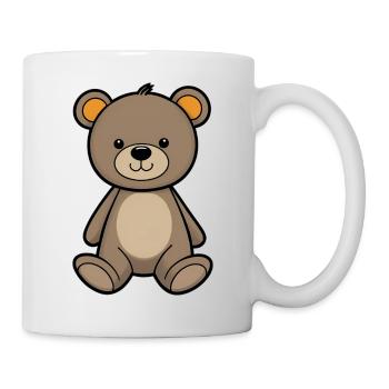 Cuddly Bear Illustration Velvet Brown - Mug - white - Right
