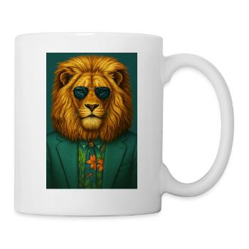 Lion élégant et raffiné - Mug blanc - blanc - Droite