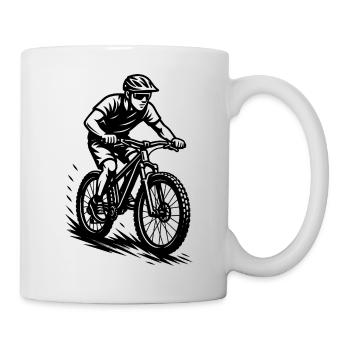 Illustrations de VTT pour votre tenue - Mug blanc - blanc - Droite