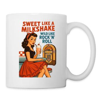 Sweet Milkshake & Rock n Roll: 50s Pin-Up Retro - Mug - white - Right