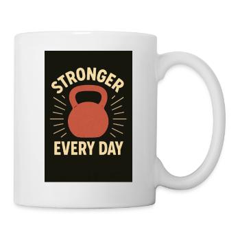 Journée de puissance avec kettlebell tous les jours - Mug blanc - blanc - Droite