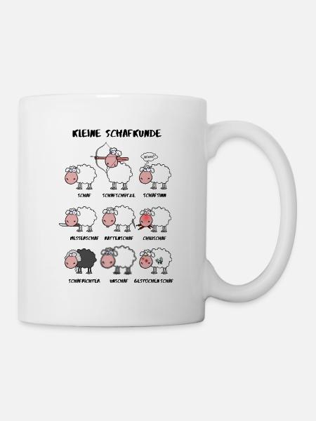 Kleine Schafkunde - Tasse - Weiß