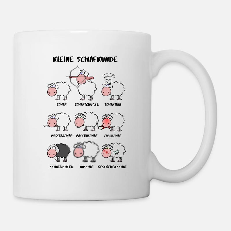 Kleine Schafkunde - Tasse - Weiß