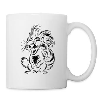 Punk Skunk mit Sonnenbrille - Tasse - Weiß - Rechts